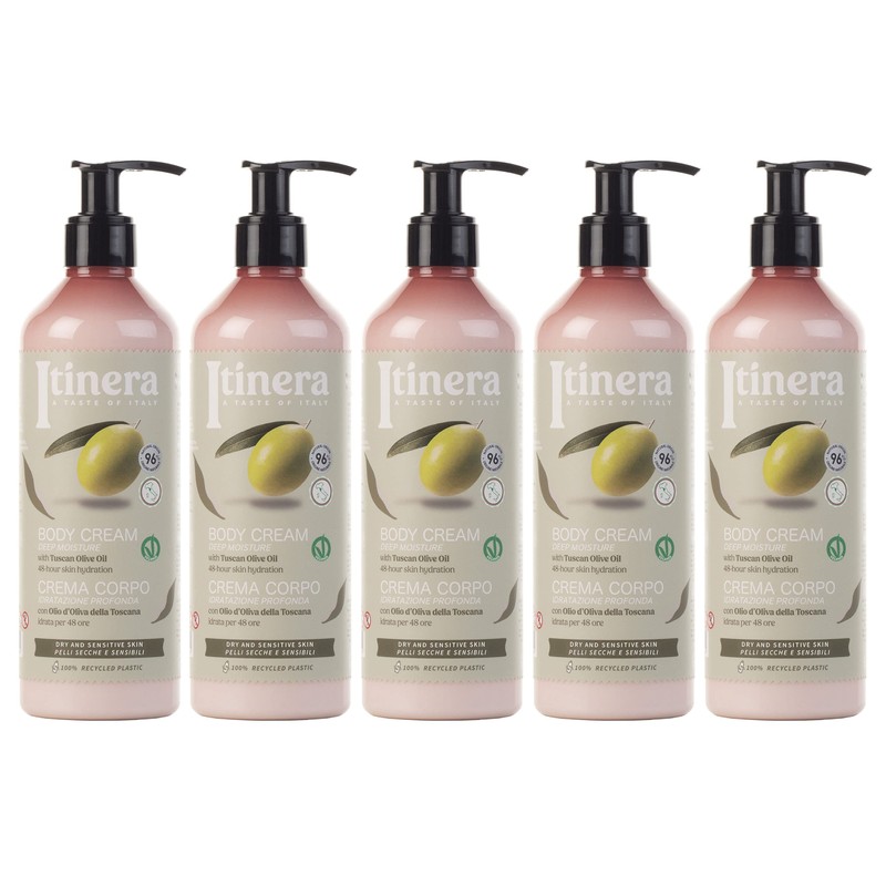 Itinera Moisturising Body Cream with Tuscan olive oil, 96% natural
