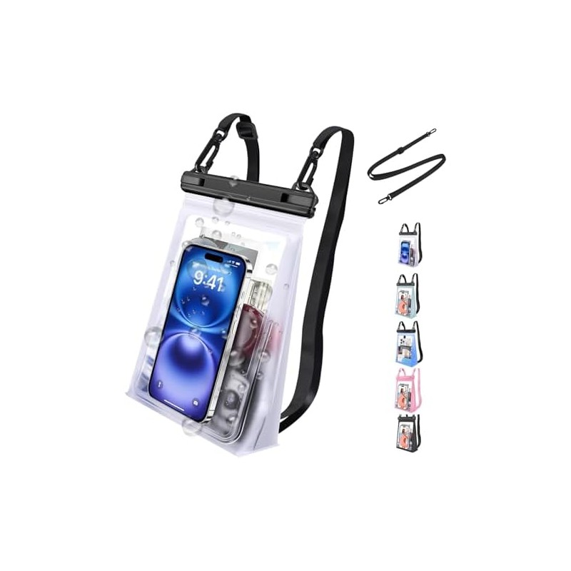 Bolsa Grande Impermeable para Teléfono Celular,Impermeable con Tira De Sellado,Bolsa