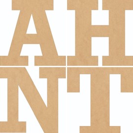 3 Inch Tall Wooden Letter Unfinished, Blank A Wood Craft Letter Abc's for Kids Learning Projects, Small Rockwell Font DIY