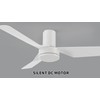 Carro 44 Inch Ceiling Fan without Lights Flush Mount, Small