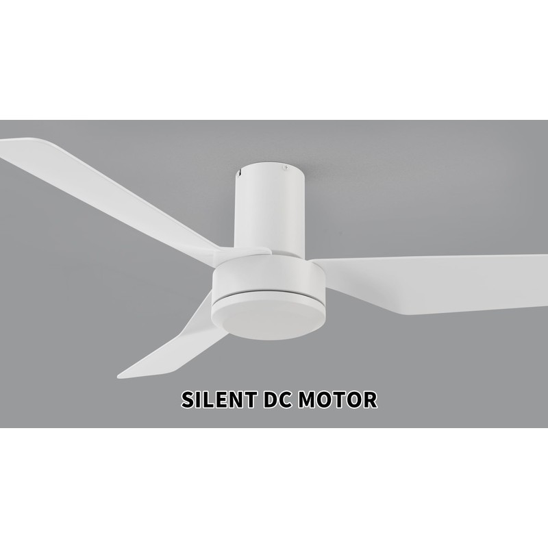 Carro 44 Inch Ceiling Fan without Lights Flush Mount, Small
