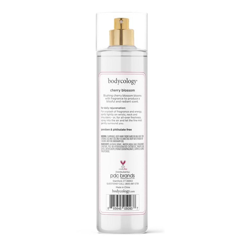 Bodycology Long-Lasting Fragrance Body Mist, Cherry Blossom, 8 fl oz
