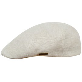 Sterkowski Light Breathable Linen Summer 6 Panel Duckbill Flat Cap UK 6 7/8 Beige