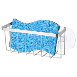 SHFKS Chrome Sink Caddy - Sponge Holder for Dish, Kitchen & Sink