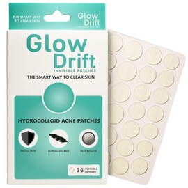 Glow Drift Acne Patches – 36 Count | Korean-Inspired Invisible Hydrocolloid Patches with Tea Tree, Salicylic Acid & Centella Asiatica | Fast-Acting, Waterproof & Overnight Blemish Care