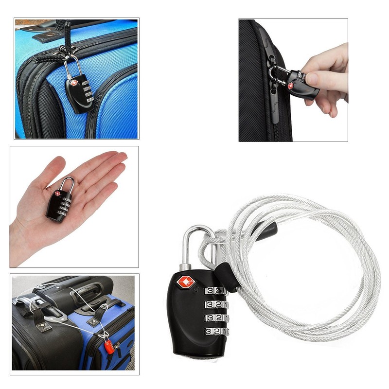 Aspensport TSA Lock, Travel, Luggage, Suitcase, Cable Lock, Combination Lock