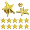 100Pack golden Star Badge Lapel Pins Bulk, Military Award 3D