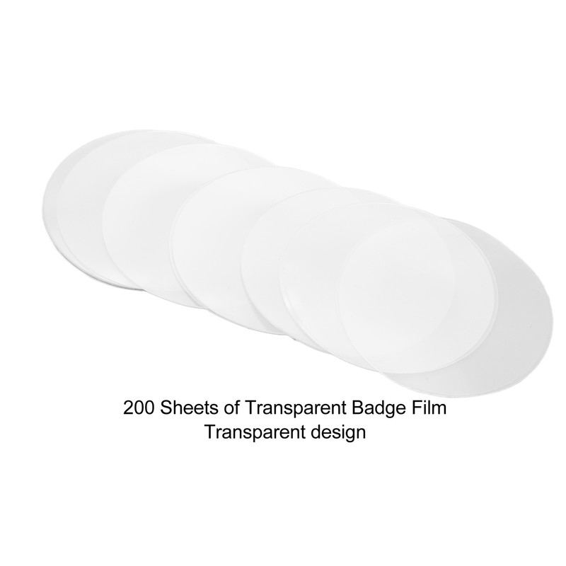 200Pcs Transparent Badge Film Protective Clear PVC Multi Purpose Badge