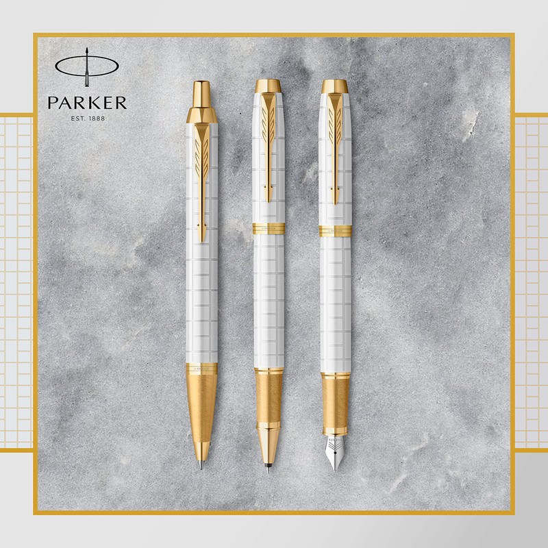 Parker IM Rollerball Pen | Premium Pearl Lacquer with Gold