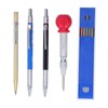 16Pcs Mechanical Carpenter Pencils Kit Scribe Pencil with Center Punch
