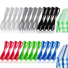 Table Bungees Tablecloth Strap Band Elastic Picnic Table Bungees Table Cloth Bungees Straps Colors Table Bands Tablecloth Cord to Hold Down Table Cloths for Camping Wedding Outdoor(24 Pieces)