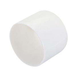 sourcing map 4pcs Rubber End Caps 40mm ID Vinyl Round Tube Bolt Cap Cover Screw Thread Protectors White