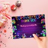 Zodvery Glow Neon Birthday Thank You Notes for Boys Girls,