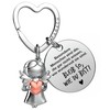 FABACH Best Friend Keyring Guardian Angel with Heart and Engraving