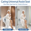 Raised Toilet Seat with Handles, Toilet Seat Riser for Seniors