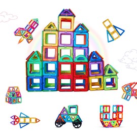 CUBE EMPORIUM Magnetic building blocks for kids - Magnetic Stem Toy Set - Educational magnetic Blocks for Kids- Construction Building Toys - Building Blocks for 3+ Childs Preschool gift(70 Pcs)