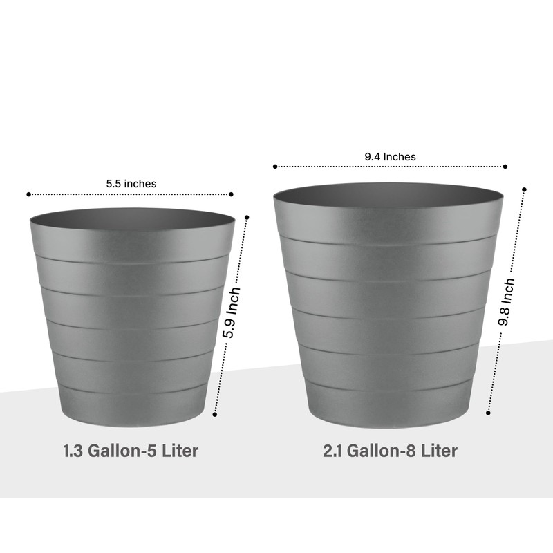Zuvo Plastic Paper Bin 8L - Shatter-Proof Waste Basket for