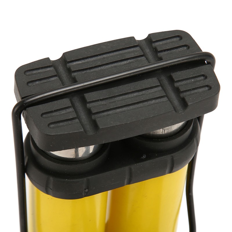 Double Barrel Foot Pump Fast Efficient Multifunction Portable Bike Floor