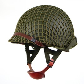 WW2 US M1C Helmet Airborne with Cover 506th Parachute Jump Version