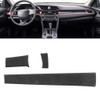 3pcs/set Center Console Trims Real Carbon Fiber Dashboard Covers Stickers
