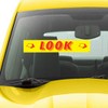 VERSA-TAGS 14.5 Inch Red & Yellow Adhesive Windshield Slogan Car