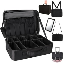 XL Grande Estuche de Maquillaje de Viaje Bolsa de Cosméticos - Con Espejo