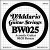 D'Addario BW025 Bronze Wound Acoustic Guitar Single String, .025