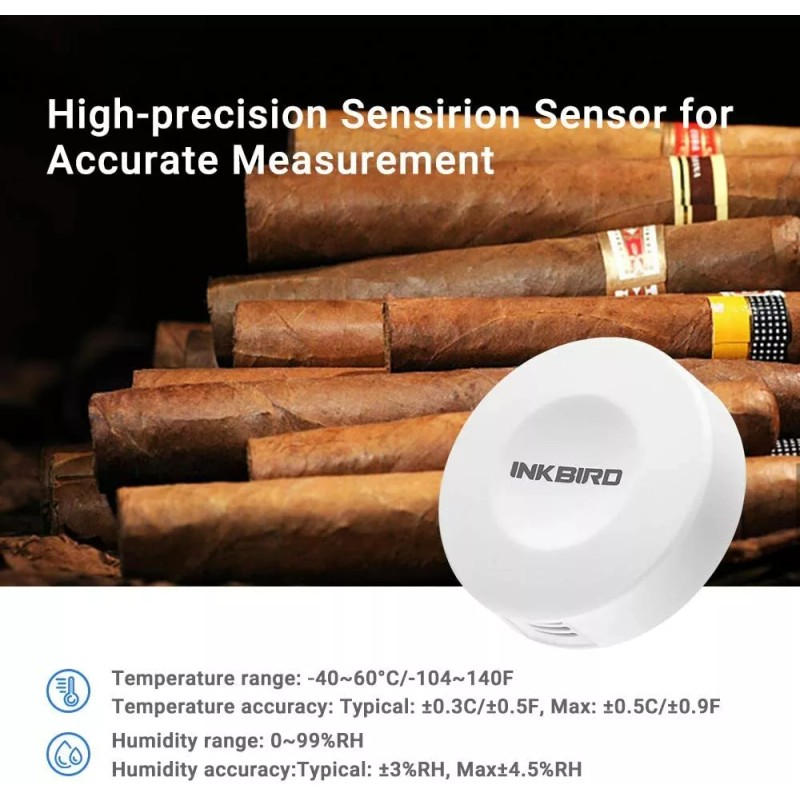 Inkbird IBS-TH1 Thermometer Hygrometer Wireless Temperature Recorder Bluetooth