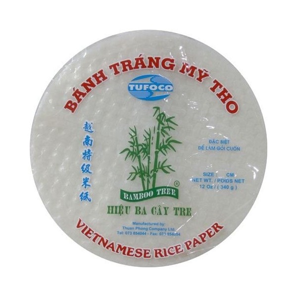 Round Vietnamese Rice Paper 28cm 340g Summer Fried Spring Roll Skin Wrapper Banh Trang Edible Food Prepare