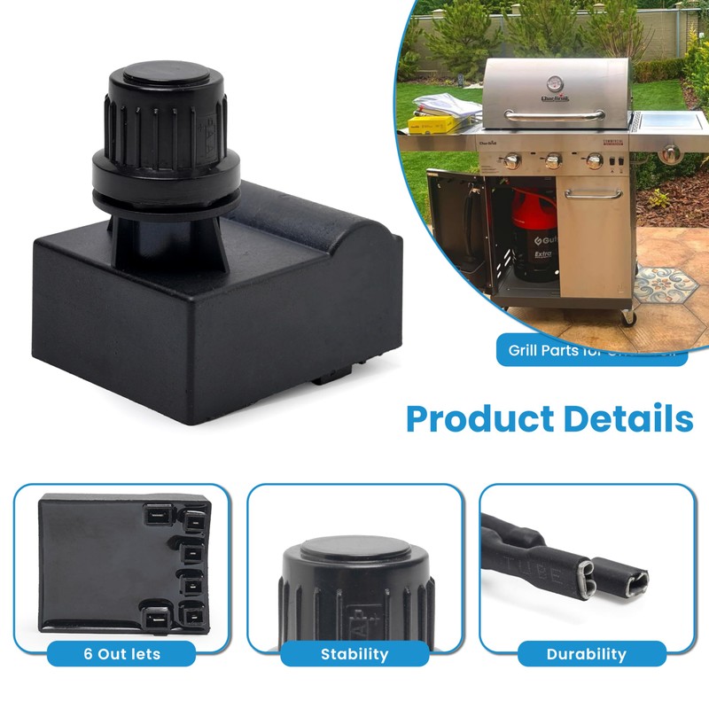 ZCLYUYA Grill Igniters for Charbroil Ignitor Replacement Kit, 4-Outlets Electronic