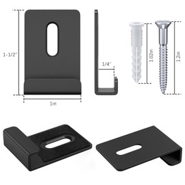 6Pcs Metal Mirror Clips for Wall Mounting, Mirror Holder Clips Heavy Mirror Hangers for The Wall (Black)