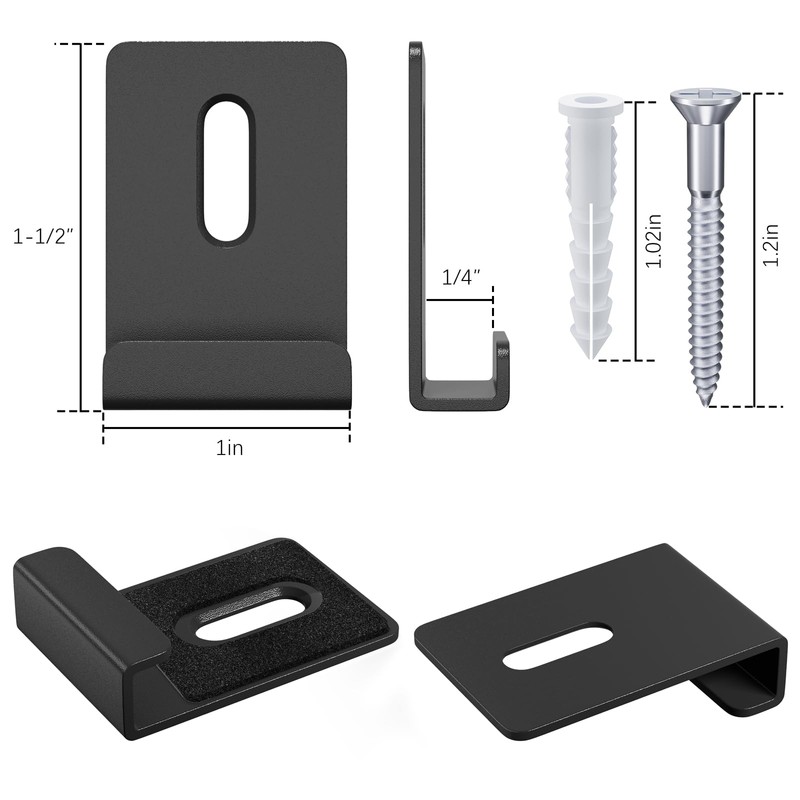 6Pcs Metal Mirror Clips for Wall Mounting, Mirror Holder Clips
