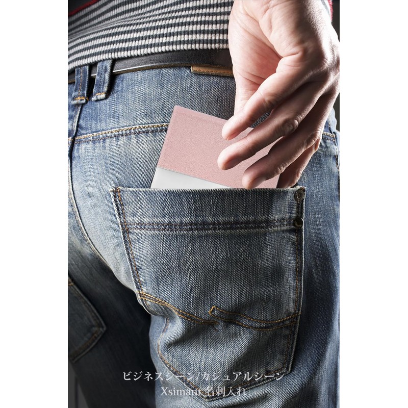 Xsimant Business Card Holder, No Fold Corners, Vertical Business Card