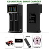 USB Battery Charger 2-Bay 5V 2A for Rechargeable Batteries 1.2V
