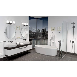 Gatco 1391MX Table Mirror, Matte Black/ 7.50"