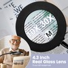 30X 12X Magnifying Glass with Light and Stand, 3-Color Stepless