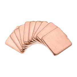 sourcing map Flat IC Chipset Thermal Copper Heatsink for CPU GPU RAM 15 x 15 x 1.5 mm Pack of 10