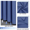 OVZME Blue Shower Curtain Set, Waffle Textured Heavy Duty Fabric