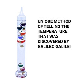 30cm Tall Free Standing Galileo Thermometer