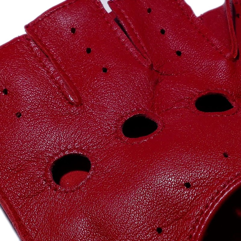 Denz SNETTERTON 5-1009 Leather Gloves, Thimble Gloves, Driving Gloves, Berry,