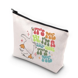 WCGXKO Silly Goose Gift Goose Lover Gift It's Me Hi I'm A Silly Goose Zipper Pouch Makeup Bag (Silly Goose CA)
