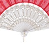 QIRMIZI 10 PACK Fabric Folding Handheld Fans, Perfect for Weddings,
