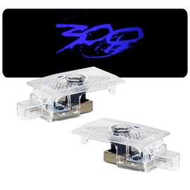 2pcs Never Fade Car LED Door Logo Compatible for 300 300C 300S 2005-2024,Ghost LED Projector Laser Courtesy Step Shadow Light Accessorie (Blue)