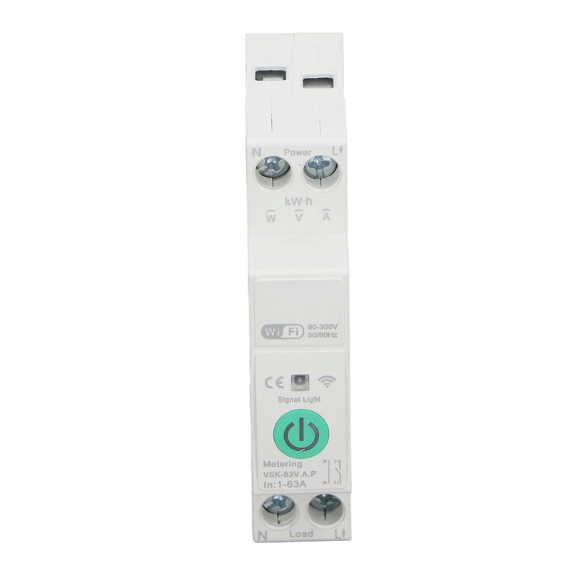 WiFi Switch Circuit Breaker, 63A DIN Rail Mount Smart Circuit