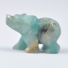 HLbshi Hand Carved Gemstone Crystal Bear Figurine Animal Statue Carving