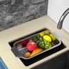 LUEXBOX Expandable Dish Drying Rack Over The Sink, Stainless Steel