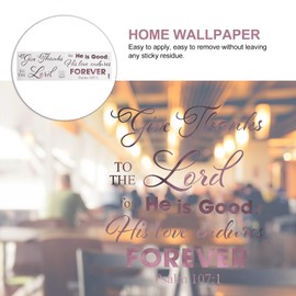 TEHAUX Inspirational Quote Wall Decals, 107:1 Wall Sticker Bible Verse Wall Stickers Motivational Wall Decal for Home