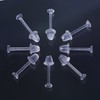 EBOOT Plastic Earring Posts and Backs Clear Earring Pins Ear