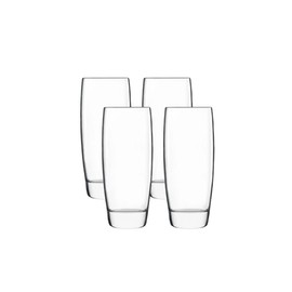 Luigi Bormioli Michelangelo Masterpiece 14.5 oz Beverage Glasses - Elegant, Durable Fine Laser-Cut Rims - Ideal for Serving Various Beverages, Dishwasher Safe, Made in Italy (Set of 4)