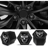 SkinoEu Wheel Nut Covers Locking Bolt Caps Universal Silver Skull